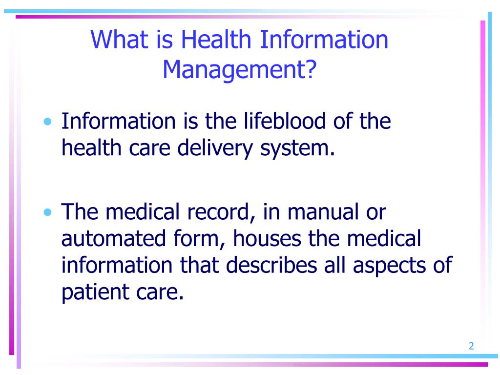 PPT Health Information Management PowerPoint Presentation Free 