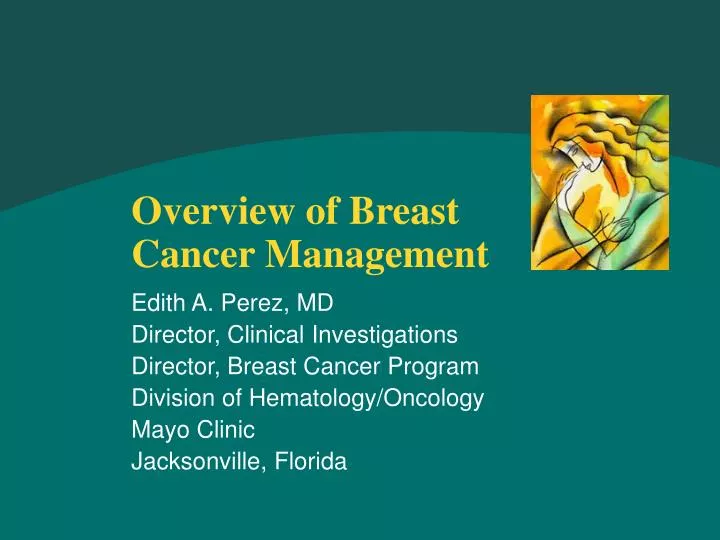 overview of breast cancer management n.