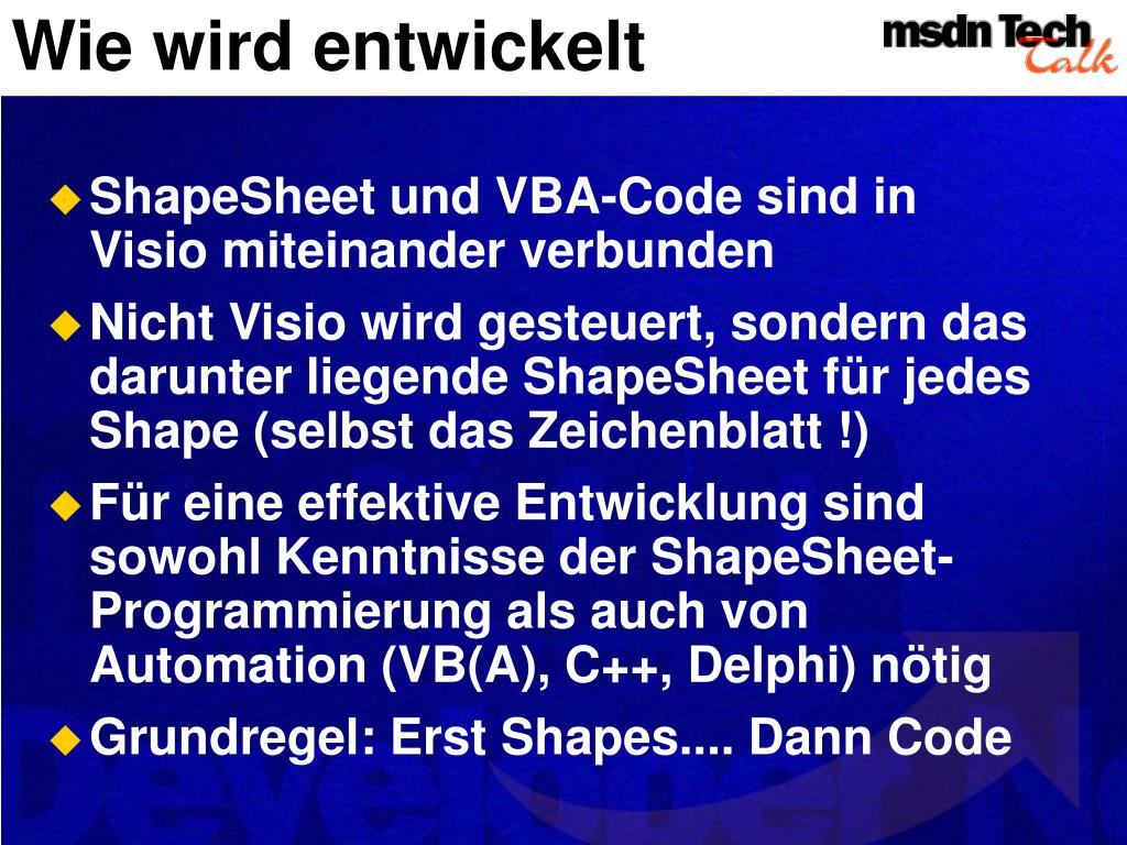 PPT - Microsoft Visio als universelle Graphikengine Visio als ...