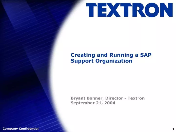 creating and running a sap support organization n.