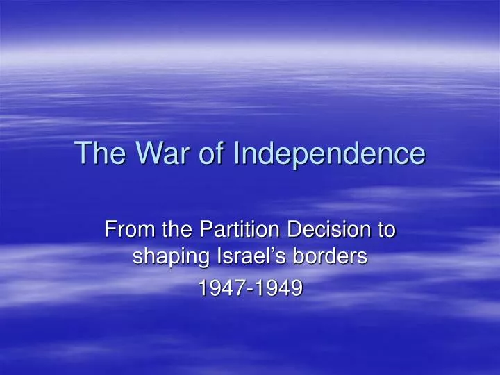 the war of independence n.