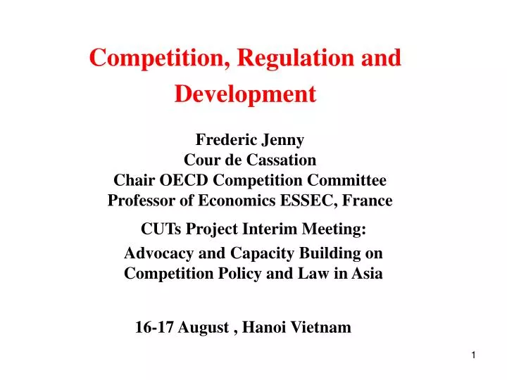 competition regulation and development n.