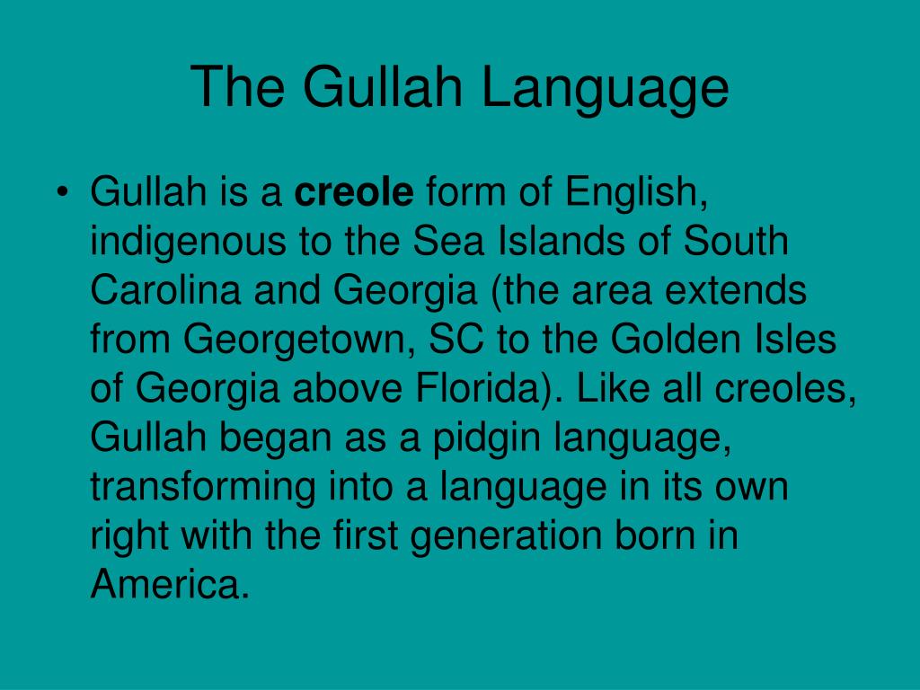 PPT The Gullah People of the Sea Islands Becky Cole Cross Creek H.S. PowerPoint Presentation