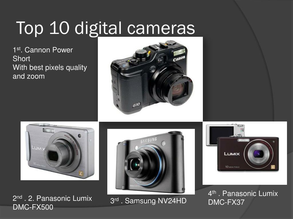 PPT To 10 latest digtal cameras PowerPoint Presentation, free