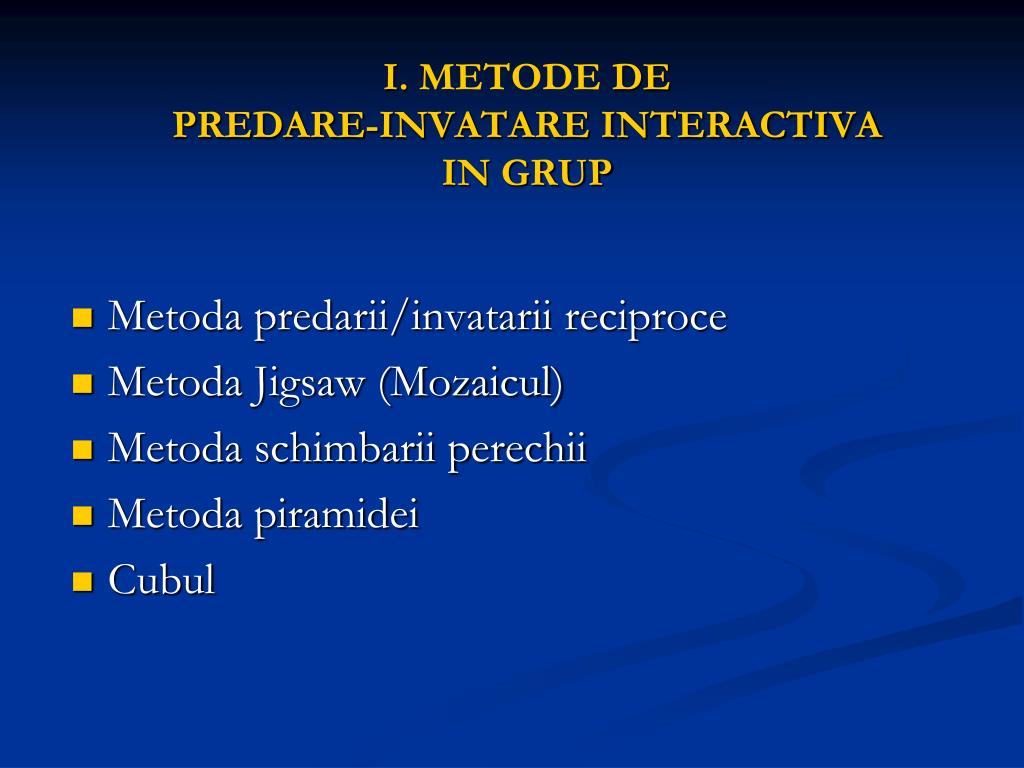 PPT - METODE ALTERNATIVE DE PREDARE-INVATARE-EVALUARE PowerPoint  Presentation - ID:368153