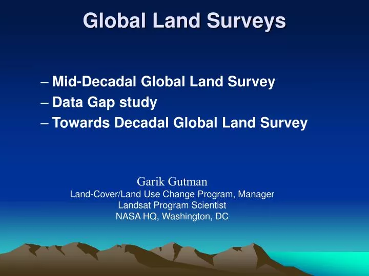 global land surveys n.