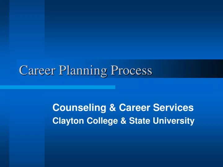 career planning process n.