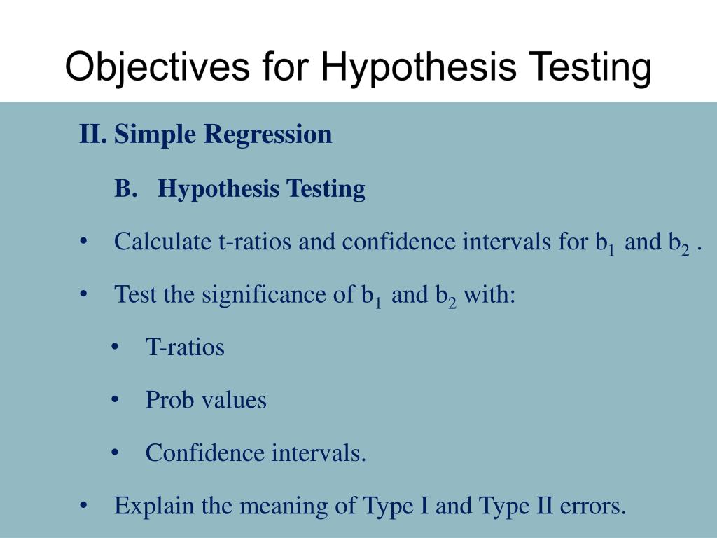 what is hypothesis objective