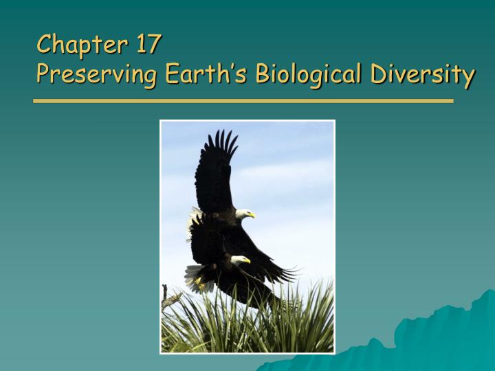 chapter 17 preserving earth s biological diversity n.