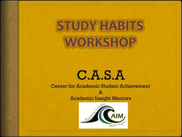 study habits workshop n.
