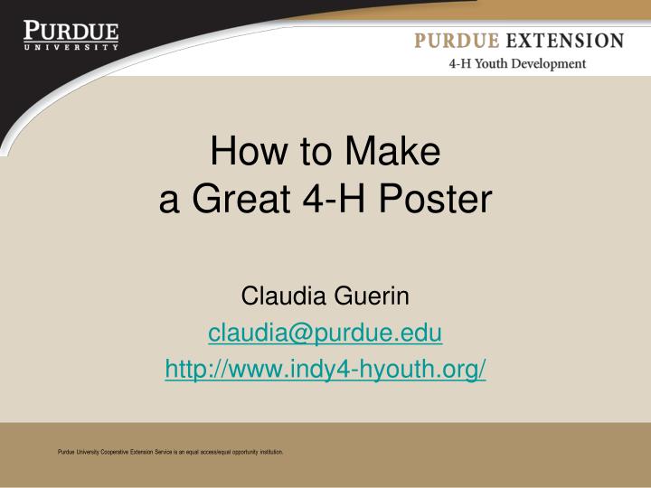 how to make a great 4 h poster n.