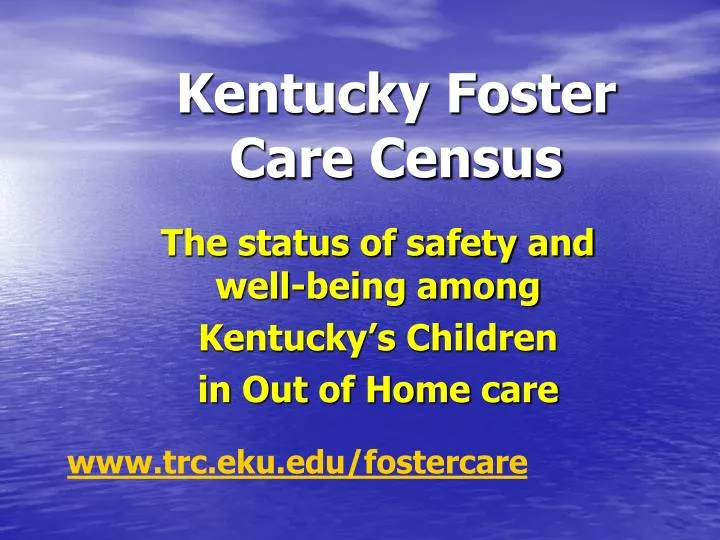kentucky foster care census n.