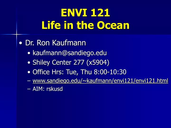 envi 121 life in the ocean n.