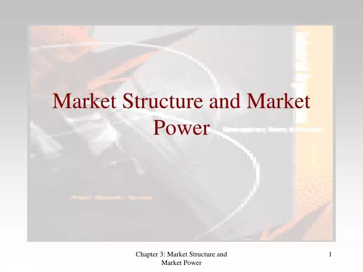 market structure and market power n.