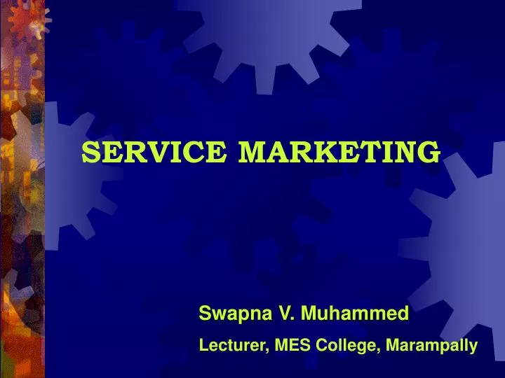 service marketing n.