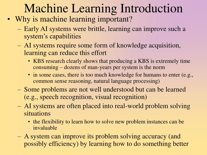 introduction on machine learning