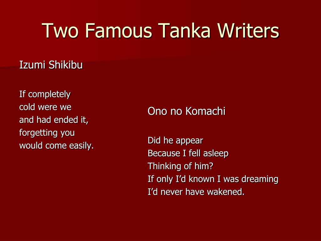 What Is The Format Of A Tanka Poem