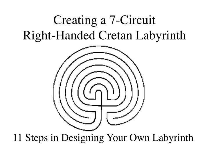 creating a 7 circuit right handed cretan labyrinth n.