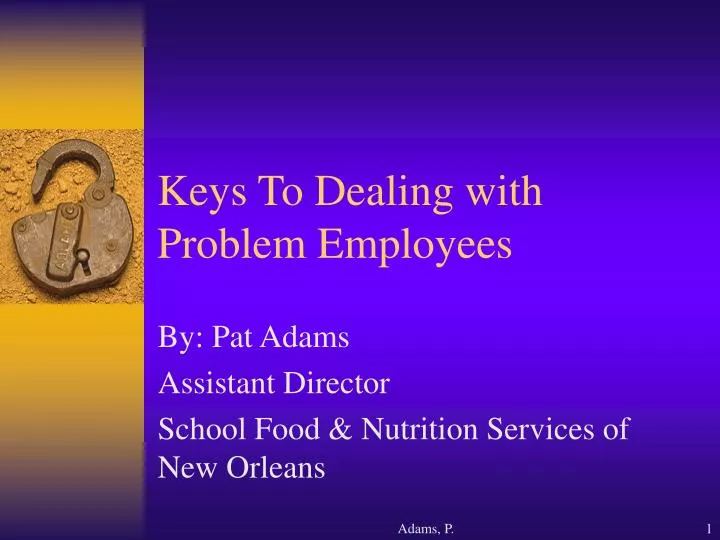 keys to dealing with problem employees n.