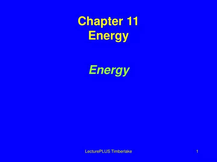 chapter 11 energy n.