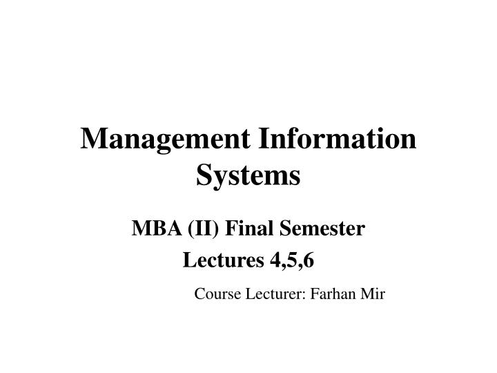 management information systems n.