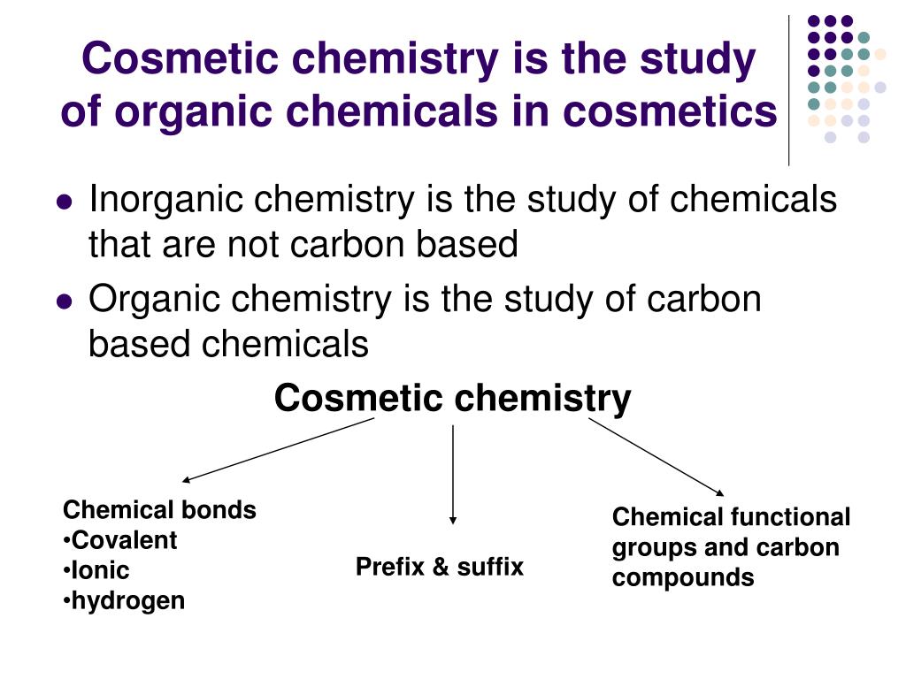 cosmetic chemistry research topics