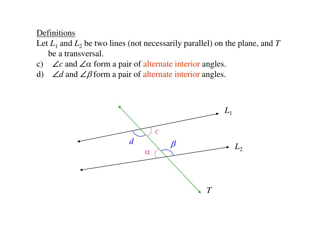 Ppt Parallel Lines And Angles Powerpoint Presentation