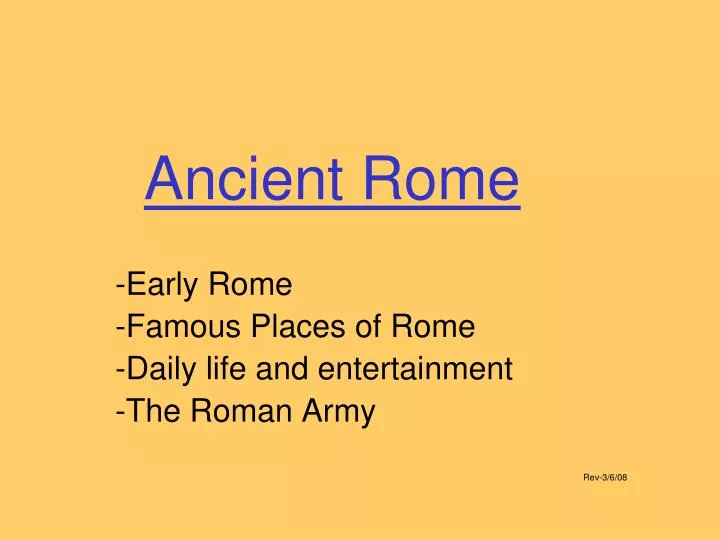 Ppt Ancient Rome Powerpoint Presentation Free Download Id371019