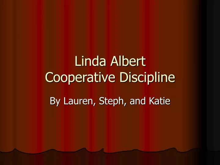linda albert cooperative discipline n.