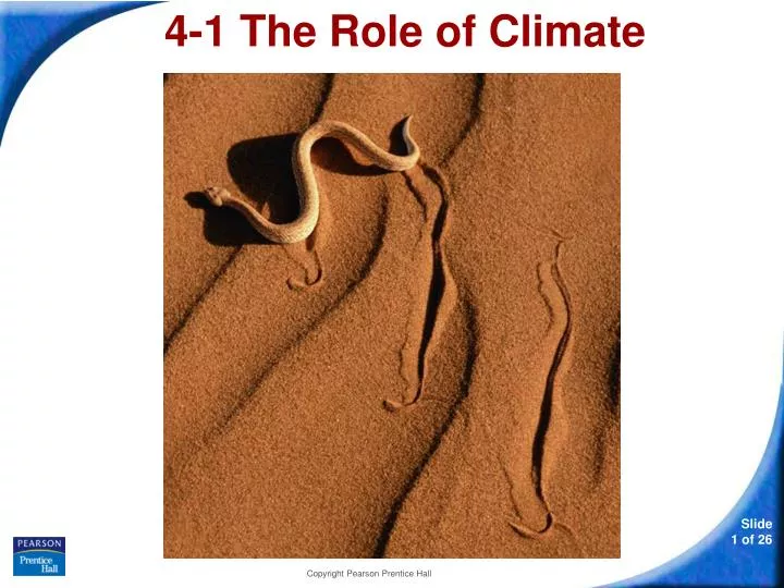 4 1 the role of climate n.