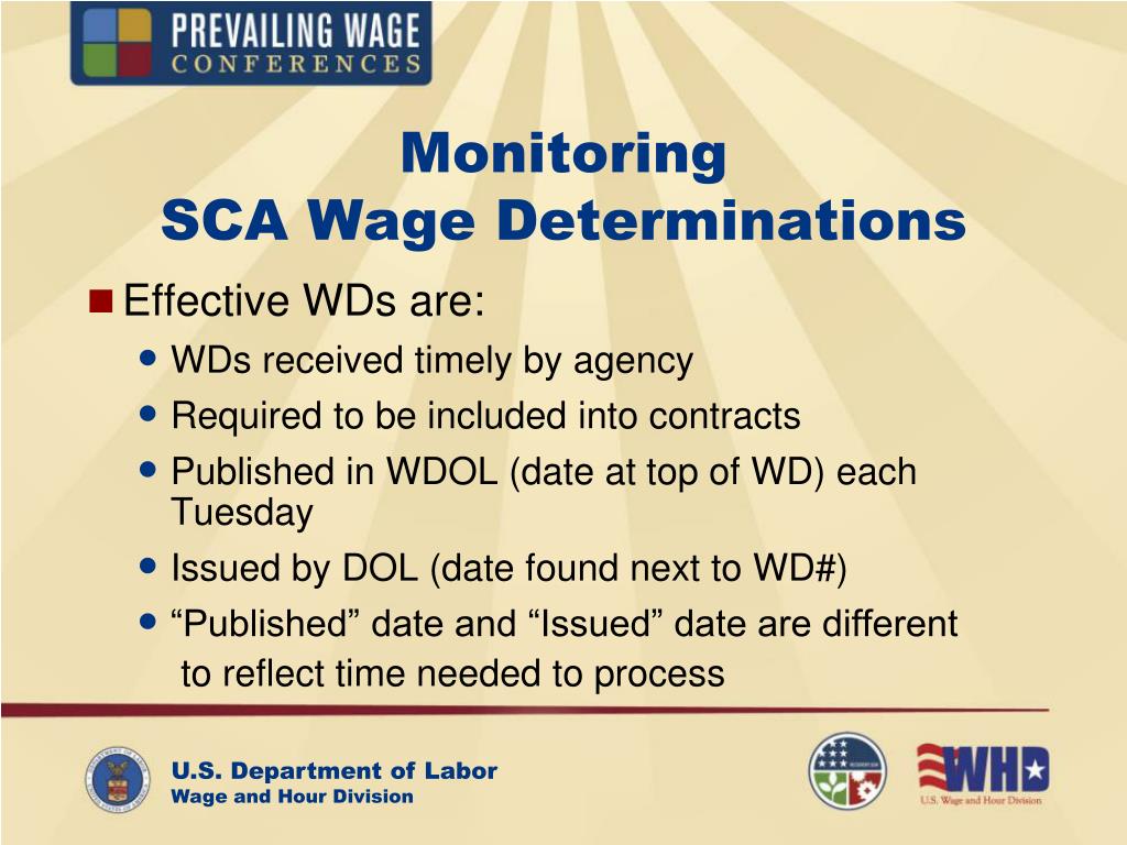 PPT Introduction to SCA Wage Determinations PowerPoint Presentation