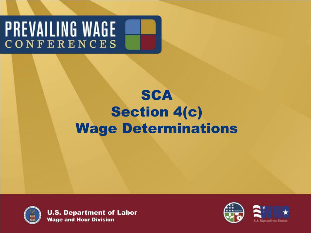 PPT Introduction to SCA Wage Determinations PowerPoint Presentation