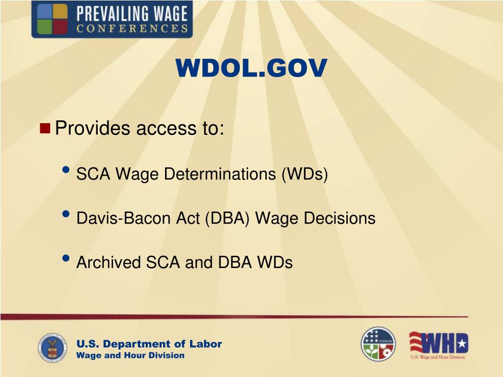 PPT Introduction to SCA Wage Determinations PowerPoint Presentation