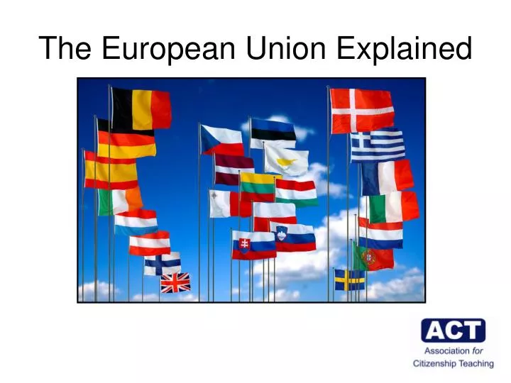 the european union explained n.