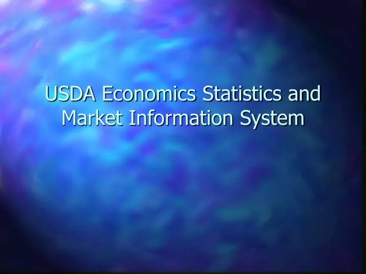 usda economics statistics and market information system n.