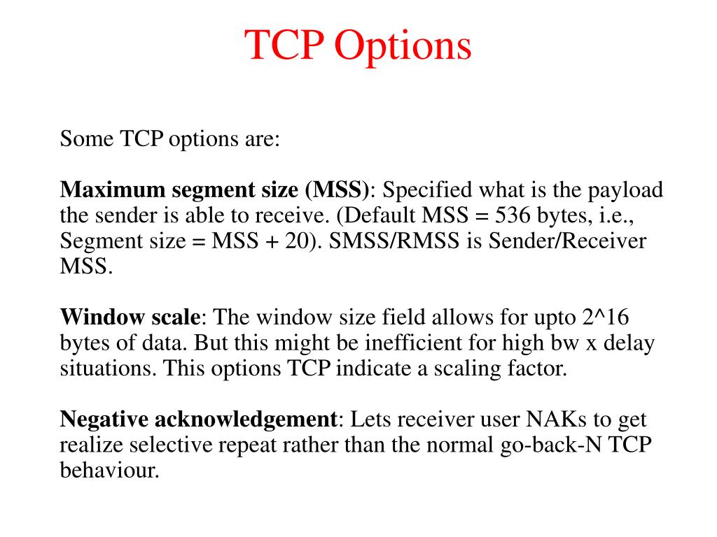 Tcp Segment Header