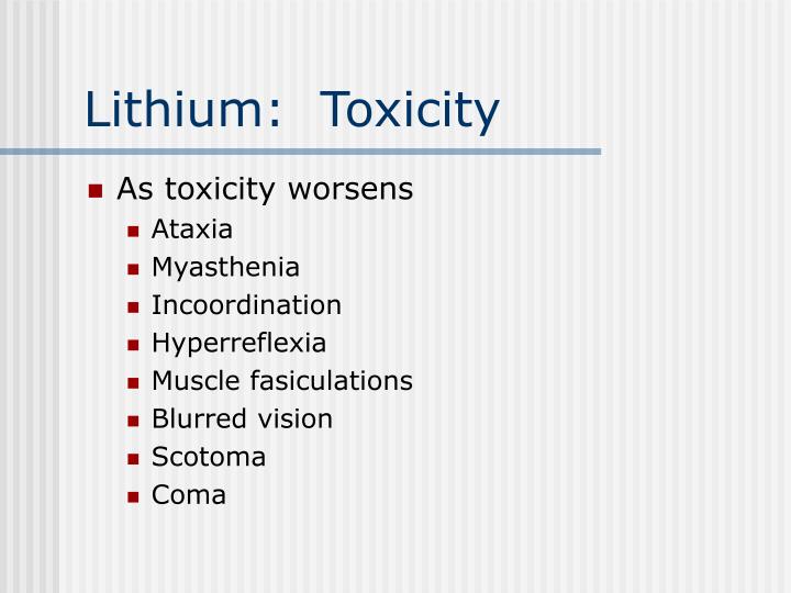lithium toxicity antidote