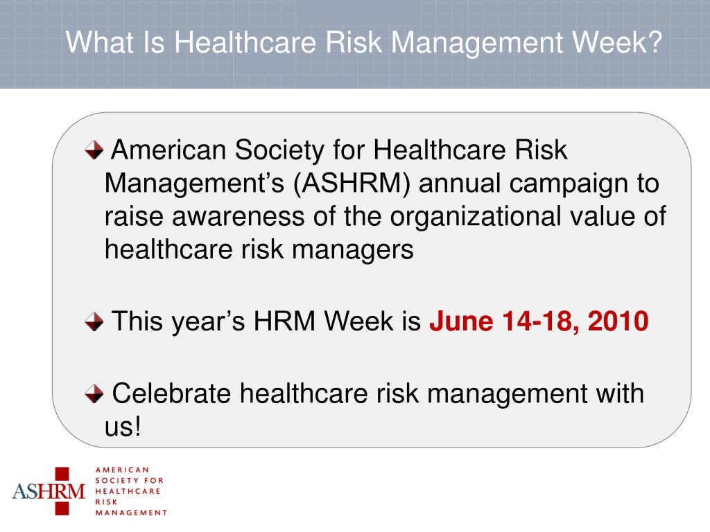 PPT Healthcare Risk Management Week PowerPoint Presentation, free