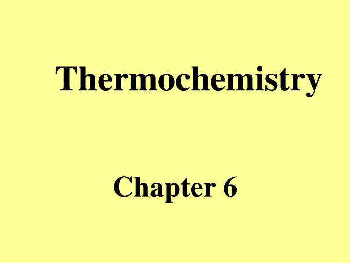 thermochemistry n.