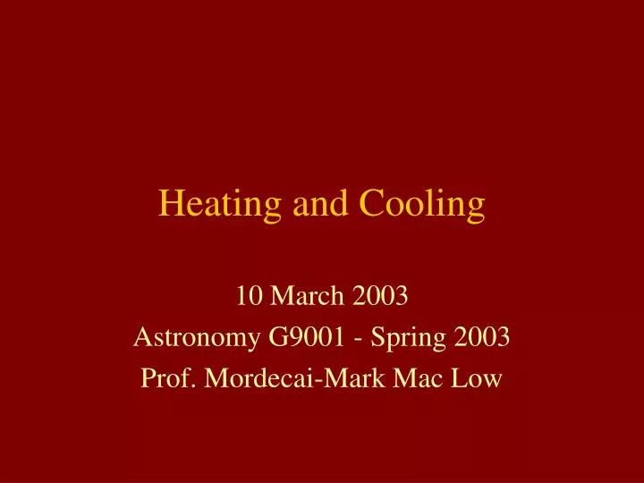 heating and cooling n.