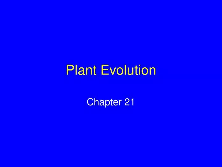 plant evolution n.