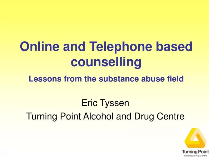 online and telephone based counselling lessons from the substance abuse field n.