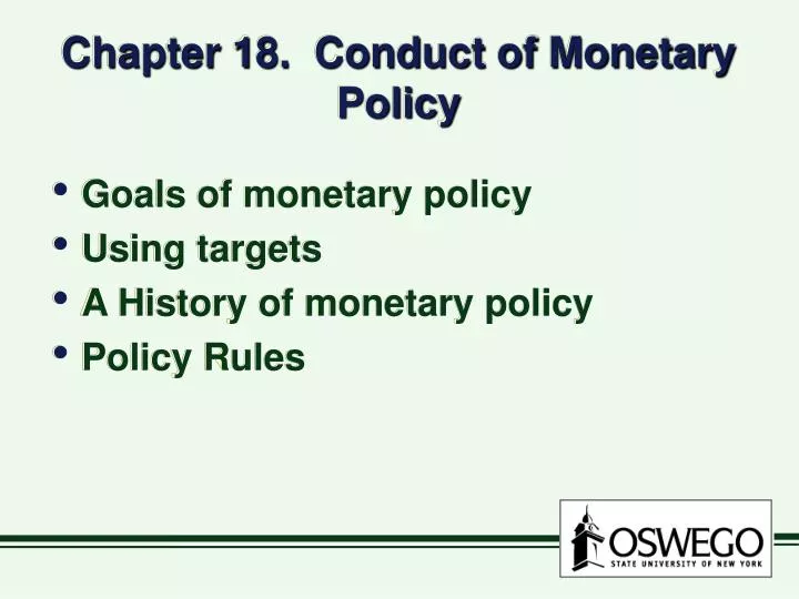 goals of monetary policy