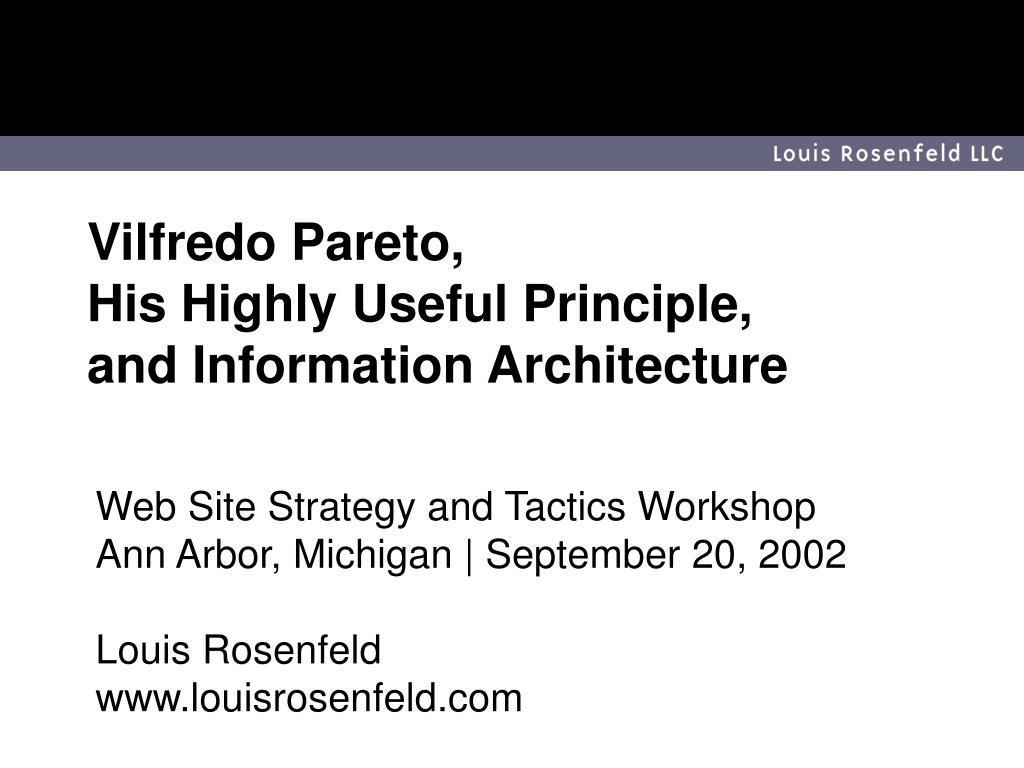 vilfredo pareto principle vilfredo pareto principle