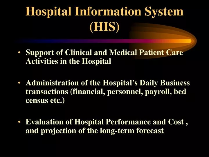 hospital information system his n.
