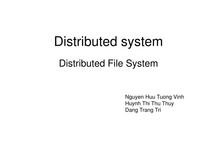 distributed system n.