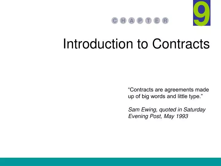 introduction to contracts n.
