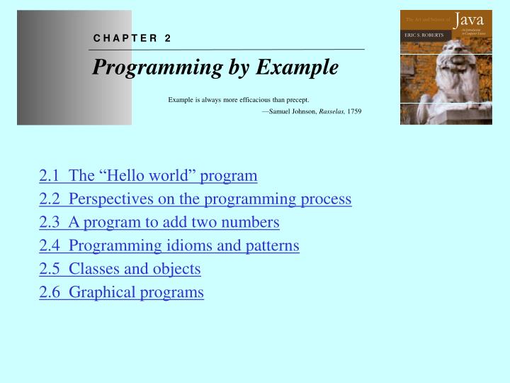 PPT - Chapter 2—Programming by Example PowerPoint Presentation, free ...