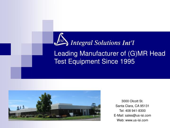 leading manufacturer of g mr head test equipment since 1995 n.