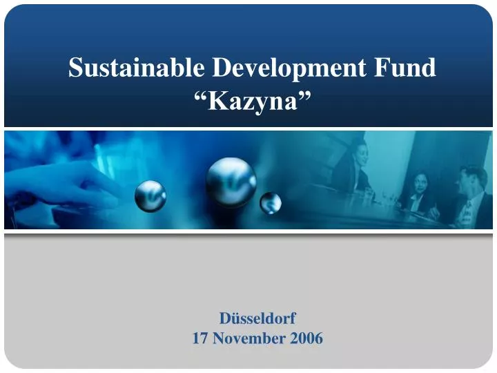 sustainable development fund kazyna n.